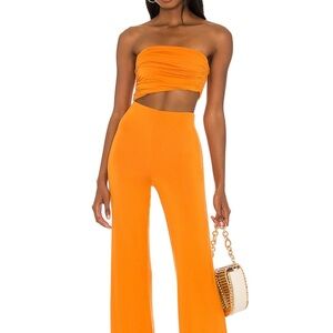 House of Harlow 1960 Orange Wide Leg High-Rise Pants